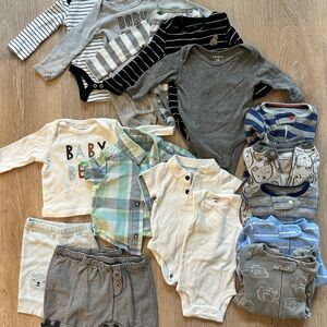 Carter's Assorted Baby Clothing Set - Gray, Blue, White